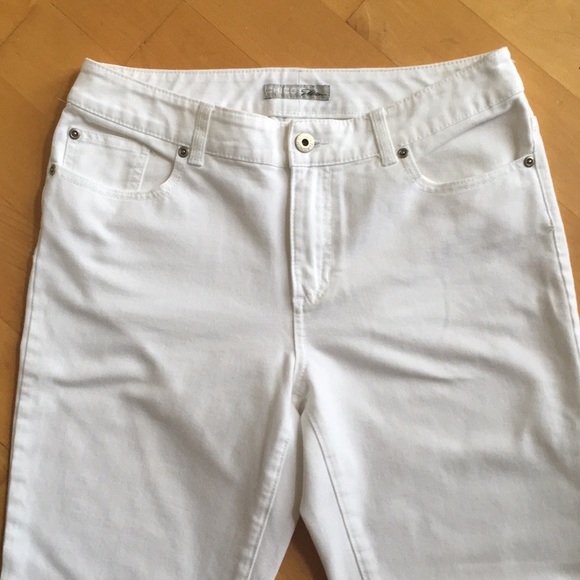 Chico's Platinum Womens Jeans White Size 1 Nice! - Picture 5 of 8